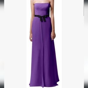 BADGLEY MISCHKA, Orchid/Black, Sz 14, Strapless, Prom, Bridesmaid, Formal Gown
